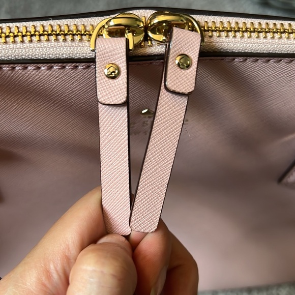 NWOT Kate Spade Light Pink, Double Zippered Bowling Shoulder Bag - Picture 13 of 13